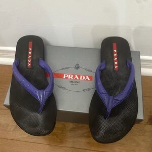 Prada Black and Purple Sandals